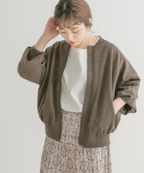 ITEMS URBANRESEARCH（アイテムズ アーバンリサーチ）の「フェイクスエードブルゾン（ブルゾン・レディース・オフホワイト/モカ/カーキ・FREE）」の5枚目の写真