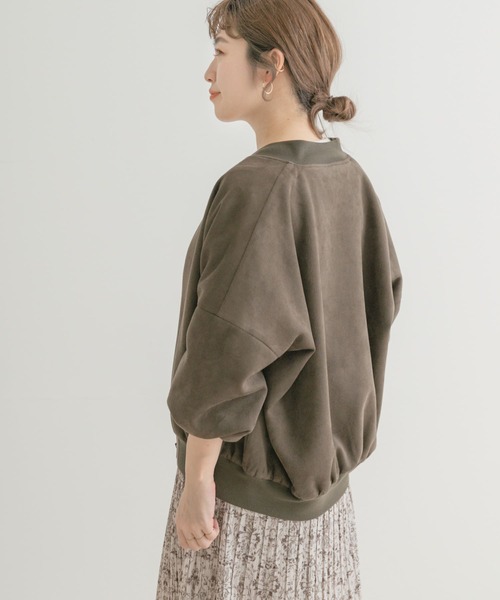 ITEMS URBANRESEARCH（アイテムズ アーバンリサーチ）の「フェイクスエードブルゾン（ブルゾン・レディース・オフホワイト/モカ/カーキ・FREE）」の6枚目の写真