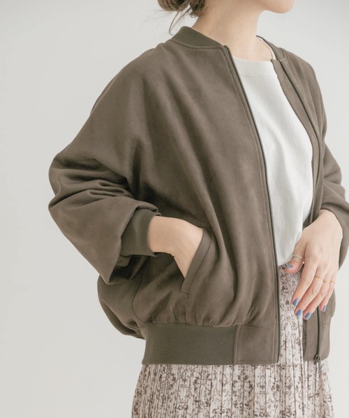 ITEMS URBANRESEARCH（アイテムズ アーバンリサーチ）の「フェイクスエードブルゾン（ブルゾン・レディース・オフホワイト/モカ/カーキ・FREE）」の8枚目の写真