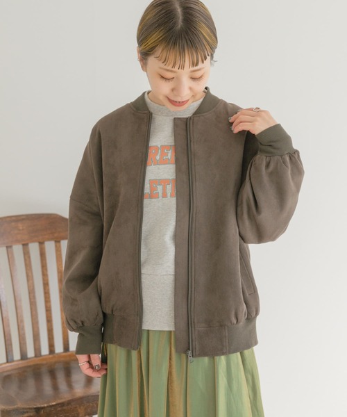 ITEMS URBANRESEARCH（アイテムズ アーバンリサーチ）の「フェイクスエードブルゾン（ブルゾン・レディース・オフホワイト/モカ/カーキ・FREE）」の13枚目の写真