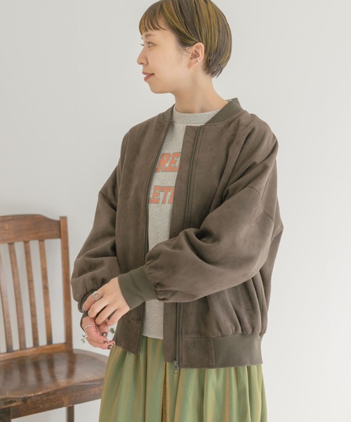 ITEMS URBANRESEARCH（アイテムズ アーバンリサーチ）の「フェイクスエードブルゾン（ブルゾン・レディース・オフホワイト/モカ/カーキ・FREE）」の14枚目の写真