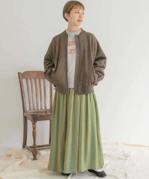 ITEMS URBANRESEARCH（アイテムズ アーバンリサーチ）の「フェイクスエードブルゾン（ブルゾン・レディース・オフホワイト/モカ/カーキ・FREE）」の18枚目の写真