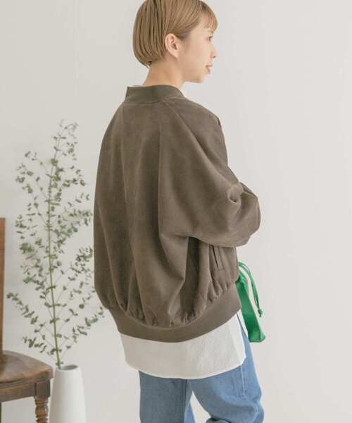 ITEMS URBANRESEARCH（アイテムズ アーバンリサーチ）の「フェイクスエードブルゾン（ブルゾン・レディース・オフホワイト/モカ/カーキ・FREE）」の22枚目の写真