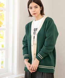 niko and... | 配色ラインミドル丈カーディガン(カーディガン/ボレロ)