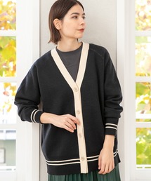 niko and... | 配色ラインミドル丈カーディガン(カーディガン/ボレロ)