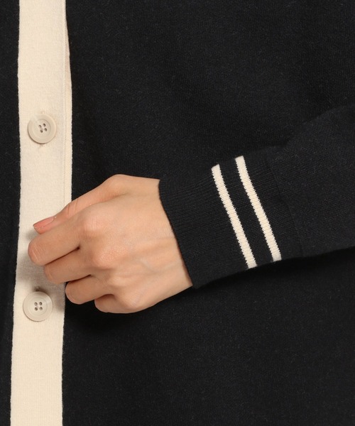 niko and...（ニコアンド）の「配色ラインミドル丈カーディガン（カーディガン/ボレロ・レディース・ブラック/グレー/オレンジ/グリーン・FREE）」の19枚目の写真