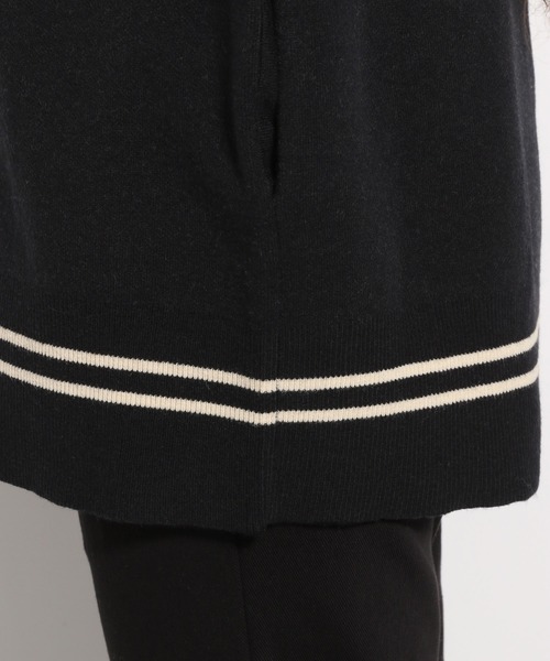 niko and...（ニコアンド）の「配色ラインミドル丈カーディガン（カーディガン/ボレロ・レディース・ブラック/グレー/オレンジ/グリーン・FREE）」の8枚目の写真