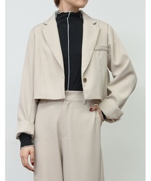 Re:EDIT | カットツイルショートジャケット(テーラードジャケット)