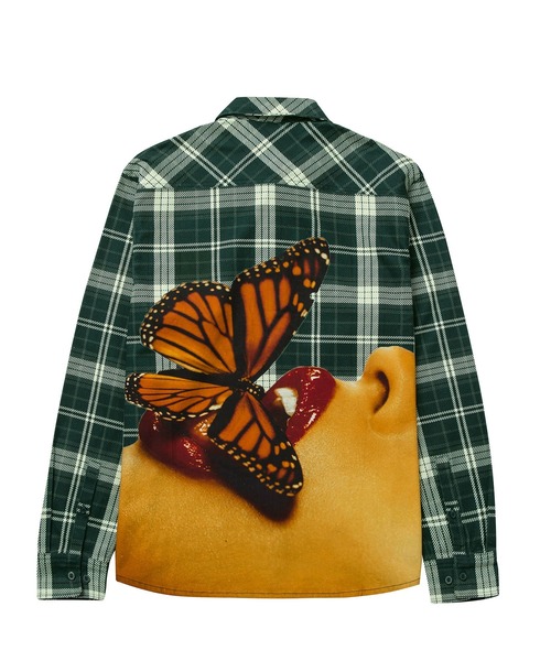 PLAYBOY(プレイボーイ)の「PLAYBOY MONARCH L/S FLANNEL / HUF シャツ【PLAYBOY】 コラボ(シャツ/ブラウス・メンズ・ブラック・MEDIUM/LARGE/X-LARGE)」の6枚目の写真