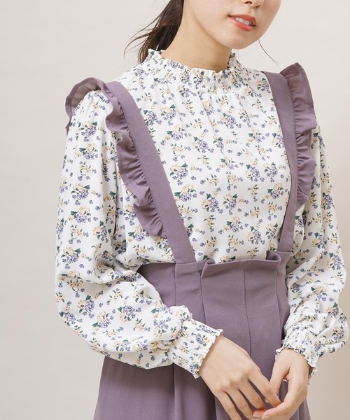小花柄ハイネックシャーリングブラウス シャツ ブラウス Rps アールピーエス のファッション通販 Zozotown