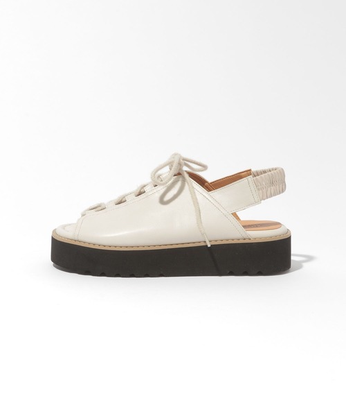 niko and...（ニコアンド）の「オリジナルレースアップサンダル（サンダル・レディース・ブラック/アイボリー・SMALL/MEDIUM/LARGE）」の7枚目の写真