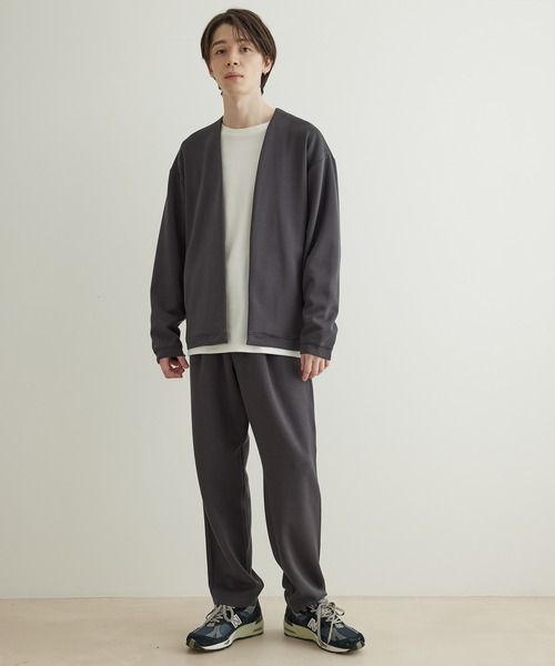 JUNRED(ジュンレッド)の「【 最上級の着心地】エアシルケットルーズルームカーディガン(カーディガン/ボレロ・メンズ・グレー/チャコールグレー/カーキ・LL/M/L)」の15枚目の写真