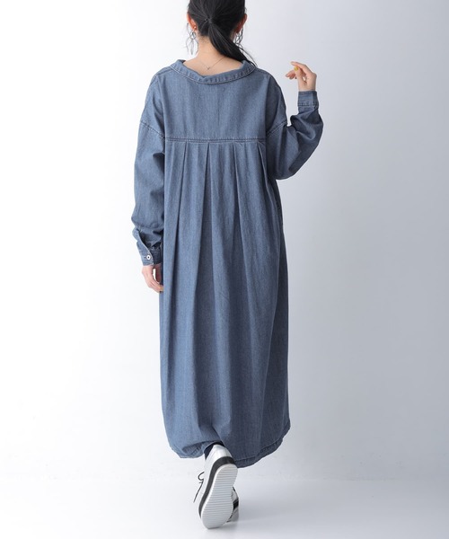 osharewalker（オシャレウォーカー）の「【廃盤】『バックタックデニムシャツワンピース』（シャツワンピース・レディース・ブルー/ブラック・FREE）」の15枚目の写真