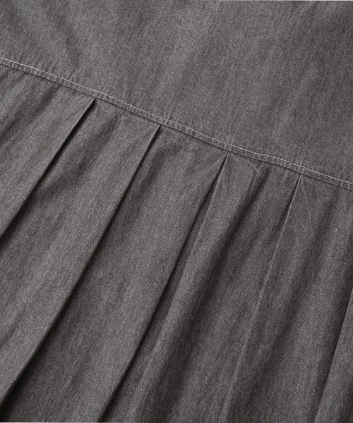 osharewalker（オシャレウォーカー）の「【廃盤】『バックタックデニムシャツワンピース』（シャツワンピース・レディース・ブルー/ブラック・FREE）」の4枚目の写真