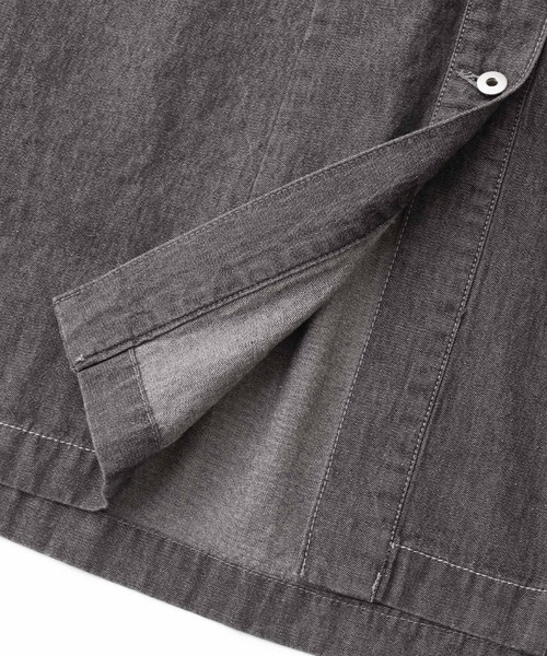 osharewalker（オシャレウォーカー）の「【廃盤】『バックタックデニムシャツワンピース』（シャツワンピース・レディース・ブルー/ブラック・FREE）」の10枚目の写真