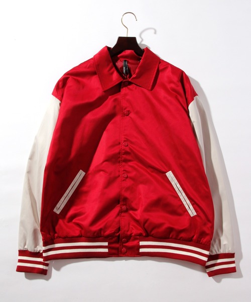 THISIS（ディスイズ）の「サテン スタジャン（スタジャン・レディース・レッド/ブラック/グリーン・X-LARGE/MEDIUM/LARGE）」の3枚目の写真