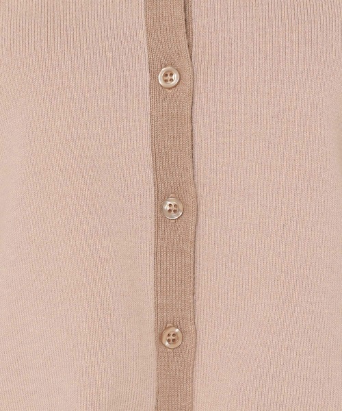 mysty woman(ミスティウーマン)の「衿つき配色カーディガン 272998(ニット/セーター・レディース・ブラック/オフホワイト/イエロー/ライトベージュ・FREE)」の6枚目の写真