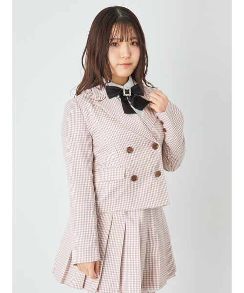 Ank Rouge（アンクルージュ）の「ギンガムダブルジャケット（その他アウター・レディース・ブラック/ベージュ/ピンク・M）」の15枚目の写真