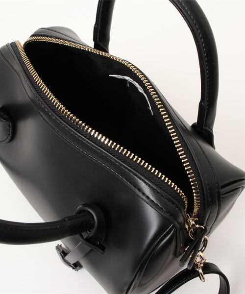 natural couture（ナチュラルクチュール）の「２ＷＡＹミニボストンバッグ（ショルダーバッグ・レディース・ブラック/アイボリー/カーキ・FREE）」の6枚目の写真