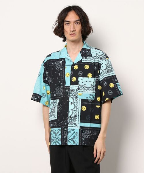 SMILEY FACE バンダナスマイル開襟シャツ（シャツ/ブラウス）｜JUGLANS（ユグランス）