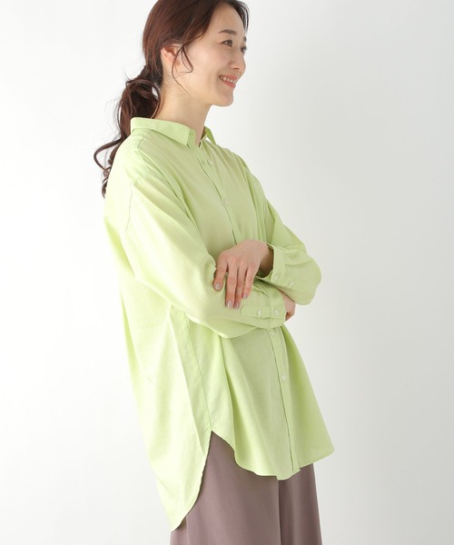 LEPSIM（レプシィム）の「リネンブレンドオーバーシャツ 255382