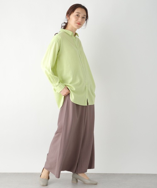 LEPSIM（レプシィム）の「リネンブレンドオーバーシャツ　255382（シャツ/ブラウス・レディース・ネイビー/オフホワイト/パープル/イエロー/オレンジ・FREE）」の18枚目の写真