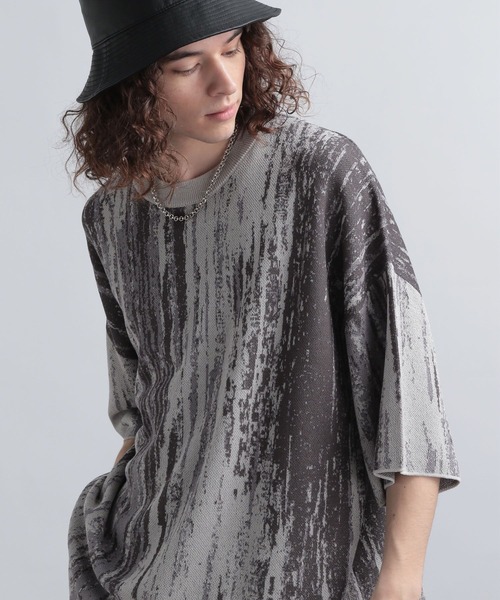 HARE アブストラクトニットブルゾン Fサイズ 楽天市場】アブストラクトガラニットカーディガン HARE ハレ