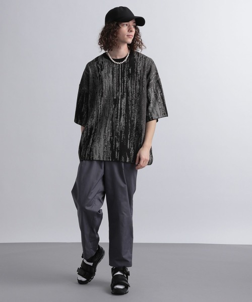 HARE（ハレ）の「アブストラクトニットプルオーバーSS(HARE)（ニット/セーター・メンズ・ブラック/グレー/ブルー・SMALL/MEDIUM）」の15枚目の写真