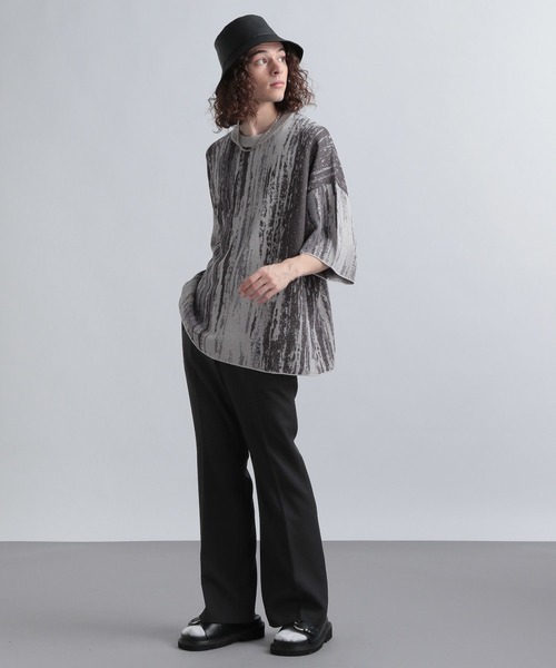 HARE（ハレ）の「アブストラクトニットプルオーバーSS(HARE)（ニット/セーター・メンズ・ブラック/グレー/ブルー・SMALL/MEDIUM）」の10枚目の写真