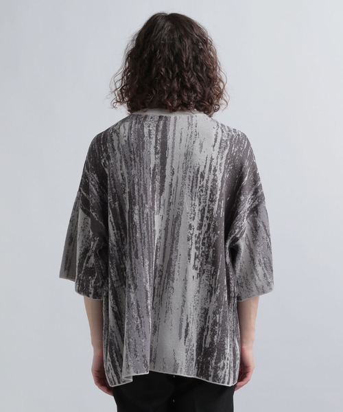 HARE（ハレ）の「アブストラクトニットプルオーバーSS(HARE)（ニット/セーター・メンズ・ブラック/グレー/ブルー・SMALL/MEDIUM）」の19枚目の写真