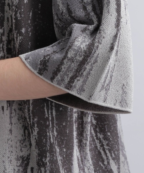 HARE（ハレ）の「アブストラクトニットプルオーバーSS(HARE)（ニット/セーター・メンズ・ブラック/グレー/ブルー・SMALL/MEDIUM）」の5枚目の写真
