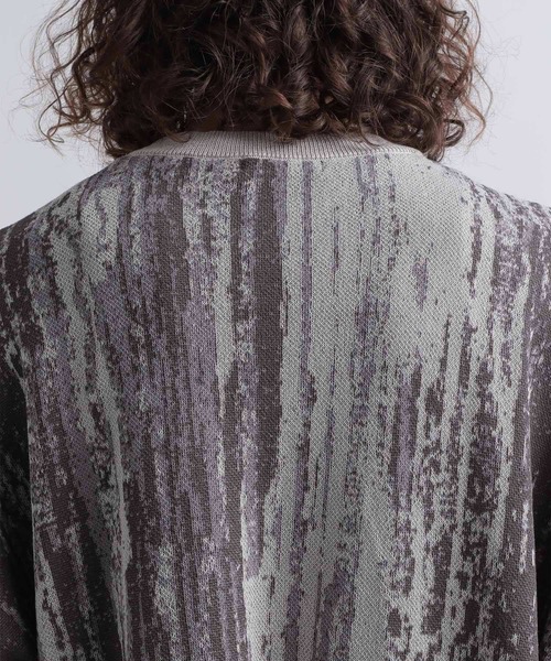 HARE（ハレ）の「アブストラクトニットプルオーバーSS(HARE)（ニット/セーター・メンズ・ブラック/グレー/ブルー・SMALL/MEDIUM）」の9枚目の写真