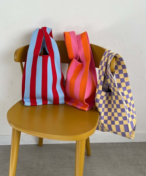 PICHI（ピイチ）の「カラーBAG（エコバッグ/サブバッグ・レディース・パープル/レッド/オレンジ・FREE）」の5枚目の写真