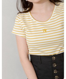 刺繍リブチビTシャツ