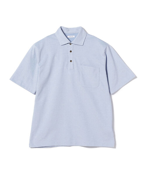 BEAMS LIGHTS（ビームスライツ）の「BEAMS LIGHTS / カノコ ポロシャツ（ポロシャツ・メンズ・ブラック/ネイビー/サックスブルー/グリーン/ライトブラウン・S/M/L/XL）」の5枚目の写真