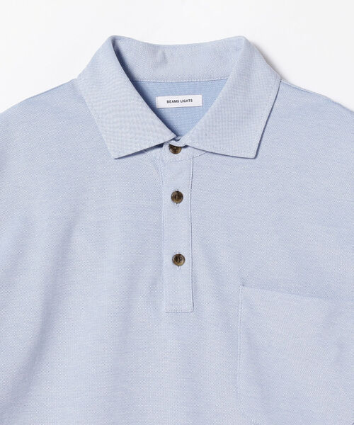 BEAMS LIGHTS（ビームスライツ）の「BEAMS LIGHTS / カノコ ポロシャツ（ポロシャツ・メンズ・ブラック/ネイビー/サックスブルー/グリーン/ライトブラウン・S/M/L/XL）」の18枚目の写真