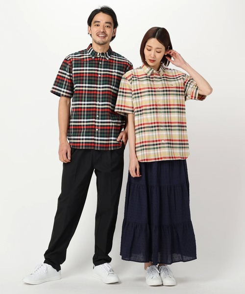 Arnold Palmer（アーノルドパーマー）の「APクラシック ハウスチェック オックス 半袖 シェアシャツ（シャツ/ブラウス・レディース・ブルー系その他/ベージュ系その他・LL/S/M/L/XS）」の14枚目の写真