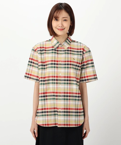 Arnold Palmer（アーノルドパーマー）の「APクラシック ハウスチェック オックス 半袖 シェアシャツ（シャツ/ブラウス・レディース・ブルー系その他/ベージュ系その他・LL/S/M/L/XS）」の3枚目の写真