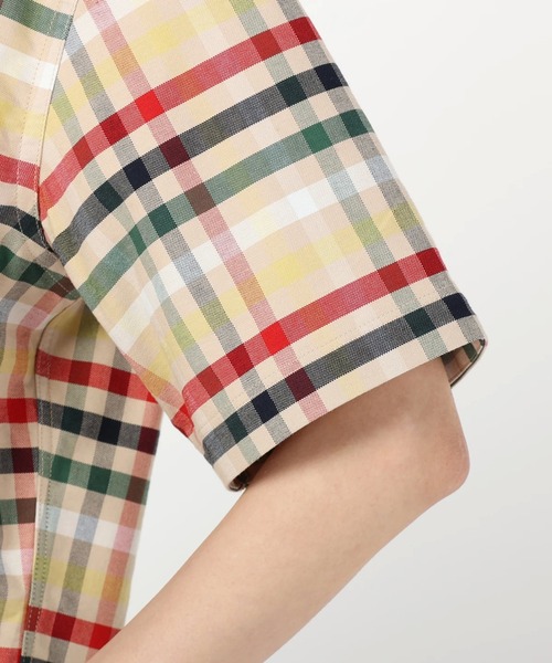 Arnold Palmer（アーノルドパーマー）の「APクラシック ハウスチェック オックス 半袖 シェアシャツ（シャツ/ブラウス・レディース・ブルー系その他/ベージュ系その他・LL/S/M/L/XS）」の8枚目の写真