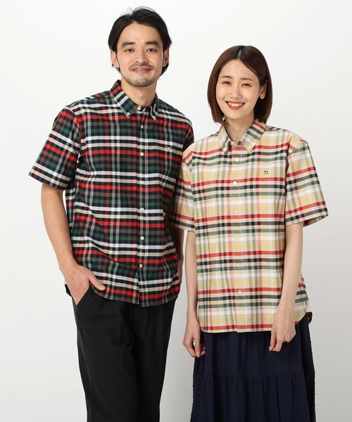 Arnold Palmer（アーノルドパーマー）の「APクラシック ハウスチェック オックス 半袖 シェアシャツ（シャツ/ブラウス・レディース・ブルー系その他/ベージュ系その他・LL/S/M/L/XS）」の13枚目の写真