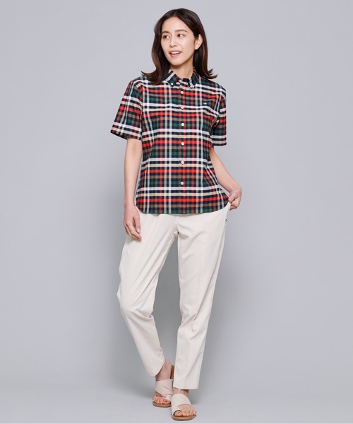 Arnold Palmer（アーノルドパーマー）の「APクラシック ハウスチェック オックス 半袖 シェアシャツ（シャツ/ブラウス・レディース・ブルー系その他/ベージュ系その他・LL/S/M/L/XS）」の18枚目の写真