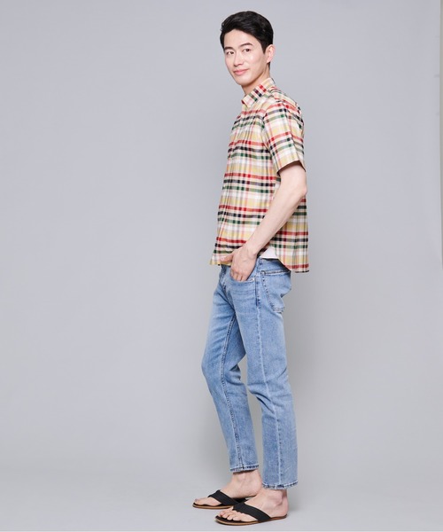 Arnold Palmer（アーノルドパーマー）の「APクラシック ハウスチェック オックス 半袖 シェアシャツ（シャツ/ブラウス・レディース・ブルー系その他/ベージュ系その他・LL/S/M/L/XS）」の22枚目の写真