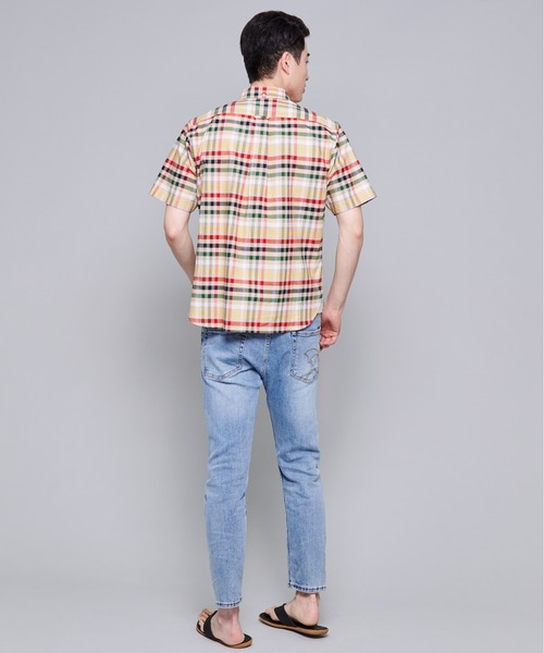 Arnold Palmer（アーノルドパーマー）の「APクラシック ハウスチェック オックス 半袖 シェアシャツ（シャツ/ブラウス・レディース・ブルー系その他/ベージュ系その他・LL/S/M/L/XS）」の21枚目の写真