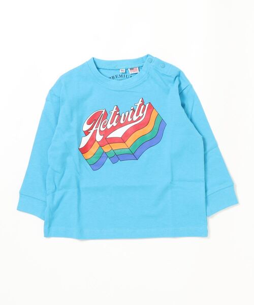 Life Support Products（ライフサポートプロダクツ）の「【コットンUSA】プリントロンT（80～150cm）（Tシャツ/カットソー・キッズ・ブラック/イエロー/オフホワイト/グリーン/ライトブルー・80/90/95/100/110/120/130/140/150）」の4枚目の写真