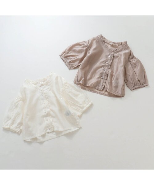 apres les cours(アプレレクール)の「シアーカーディガン(カーディガン/ボレロ・キッズ・アイボリー/ピンク・90/100/120/140)」の4枚目の写真