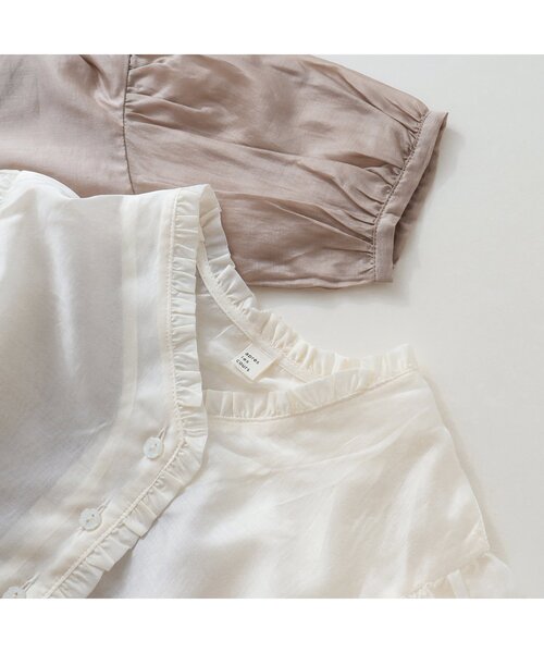 apres les cours(アプレレクール)の「シアーカーディガン(カーディガン/ボレロ・キッズ・アイボリー/ピンク・90/100/120/140)」の5枚目の写真