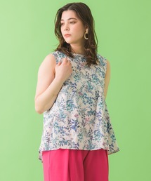 CLOCHE | cloche ボタニカルプリント綿ブラウス(シャツ/ブラウス)