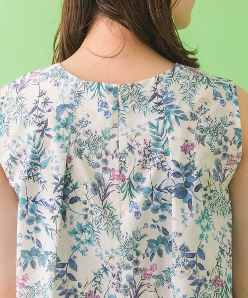 CLOCHE（クロシェ）の「cloche ボタニカルプリント綿ブラウス（シャツ/ブラウス・レディース・イエロー/ブルー・FREE）」の15枚目の写真