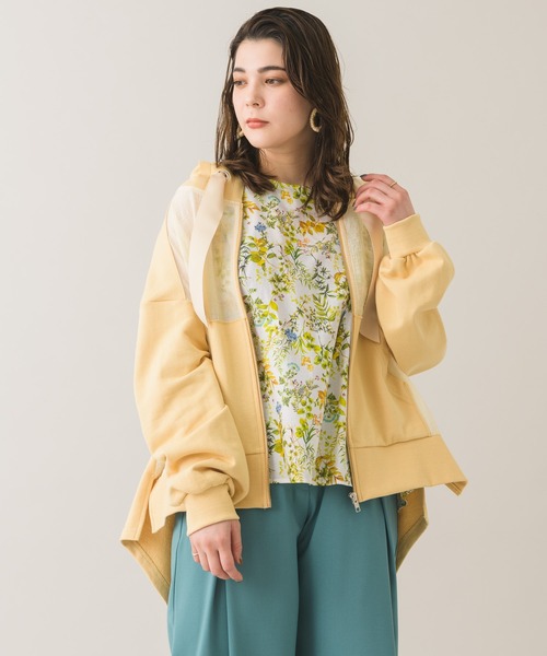 CLOCHE（クロシェ）の「cloche ボタニカルプリント綿ブラウス（シャツ/ブラウス・レディース・イエロー/ブルー・FREE）」の3枚目の写真