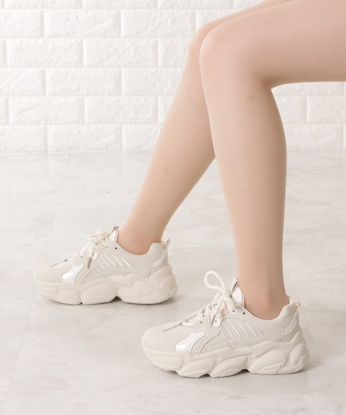 新品タグ付き】ZARA 厚底スニーカー ストラップ ホワイト